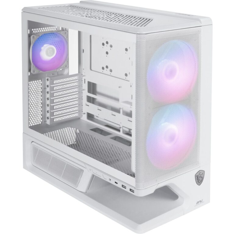 MSI MPG VIXTA 300R AIRFLOW PZ Midi Tower PC Case ATX mATX Mini-ITX RGB White