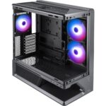 MSI MPG VIXTA 300R PZ Midi Tower PC Case Black ATX Micro ATX Mini-ITX RGB Illumination 140mm Fans Liquid Cooling