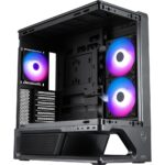 MSI MPG VIXTA 300R PZ Midi Tower PC Case Black ATX Micro ATX Mini-ITX RGB Illumination 140mm Fans Liquid Cooling