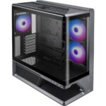 MSI MPG VIXTA 300R PZ Midi Tower PC Case Black ATX Micro ATX Mini-ITX RGB Illumination 140mm Fans Liquid Cooling