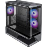 MSI MPG VIXTA 300R PZ Midi Tower PC Case Black ATX Micro ATX Mini-ITX RGB Illumination 140mm Fans Liquid Cooling