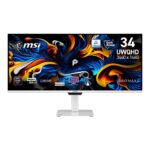 MSI PRO MAX 341QPXW14G 34" UWQHD 144Hz QD-OLED Ultrawide Monitor White