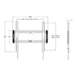 Multibrackets M Universal Wallmount Fixed Medium for 32" to 65" TVs, VESA 200x200 to 400x400, 50kg, Black