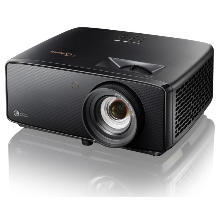 Optoma PK52 Standard Throw Laser Projector UHD 4K 3840x2160 3500 ANSI Lumens DLP HDR 3D Smart Black