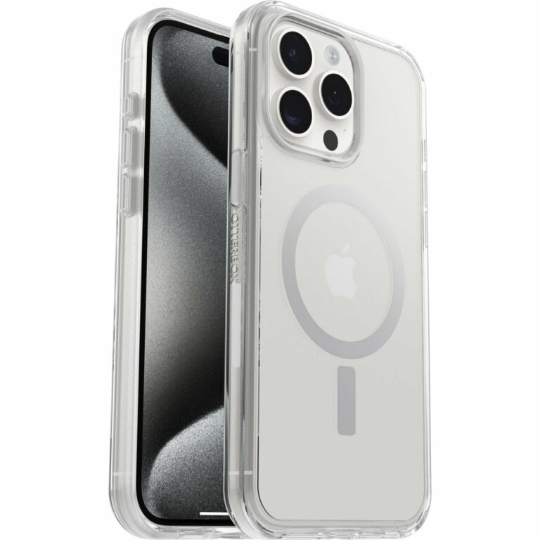 OtterBox Symmetry Series Clear Case for iPhone 15 Pro Max MagSafe Wireless Charging Drop Proof and Scratch Resistant
