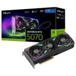 PNY NVIDIA GeForce RTX 5070 ARGB EPIC-X RGB OC Graphics Card 12GB GDDR7