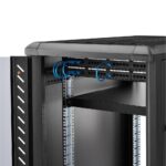 StarTech.com 1U 4-Post Adjustable Server Rack Shelf Black Steel 150kg Capacity 19.5 to 38in Depth