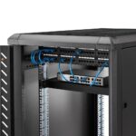 StarTech.com 1U 4-Post Adjustable Server Rack Shelf Black Steel 150kg Capacity 19.5 to 38in Depth