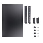 StarTech.com 1U 4-Post Adjustable Server Rack Shelf Black Steel 150kg Capacity 19.5 to 38in Depth