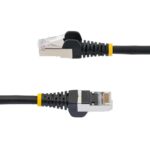 StarTech.com 7.5m Cat6a Ethernet Cable RJ-45 to RJ-45 Black Snagless LSZH 10GbE 100W PoE++ S/FTP