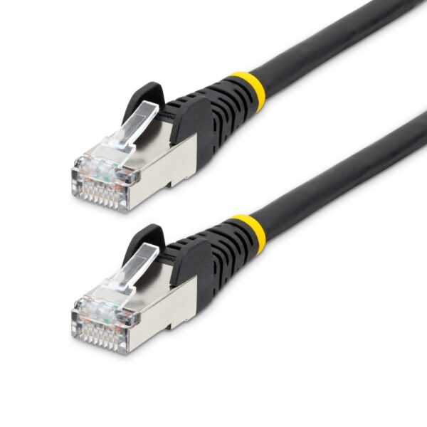 StarTech.com 7.5m Cat6a Ethernet Cable RJ-45 to RJ-45 Black Snagless LSZH 10GbE 100W PoE++ S/FTP