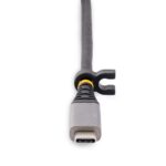 StarTech.com USB-C Multiport Adapter Black 4K 60Hz HDMI 100W Power Delivery Pass-Through 3-Port USB Hub 30cm Cable
