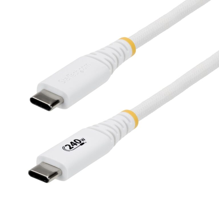 StarTech.com USB-C to USB-C Charging Cable 2 Metre 240W PD EPR White
