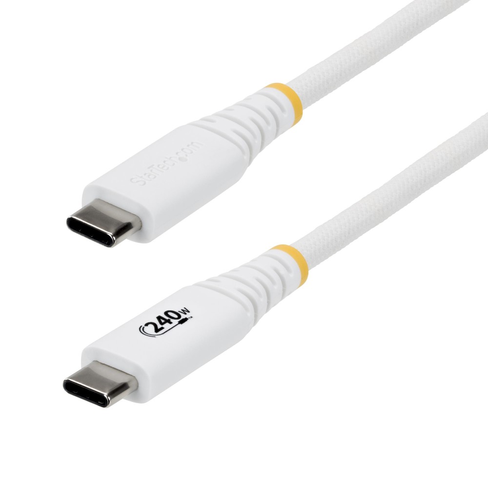 StarTech.com USB-C to USB-C Charging Cable 2 Metre 240W PD EPR White StarTech.com USB-C to USB-C Charging Cable 2 Metre 240W PD EPR White