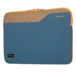 Targus Pulse II EcoSmart Laptop Sleeve Case 14" Neoprene GRS Certified Water Repellent Blue, Orange