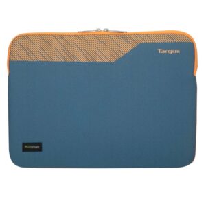Targus Pulse II EcoSmart Laptop Sleeve Case 14" Neoprene GRS Certified Water Repellent Blue, Orange