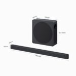 TCL A65K Soundbar 3.1.2 Channels 460W Dolby Atmos DTS:X Bluetooth 5.3 HDMI 2.1 eARC Titanium Subwoofer Included