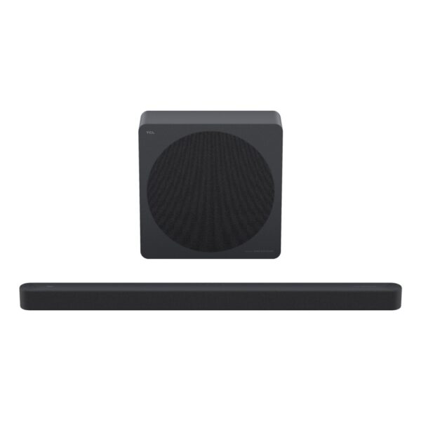 TCL A65K Soundbar 3.1.2 Channels 460W Dolby Atmos DTS:X Bluetooth 5.3 HDMI 2.1 eARC Titanium Subwoofer Included