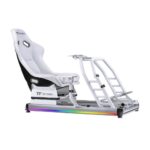 Thermaltake GR500 Racing Cockpit Aluminium Steel Frame Fibreglass Seat RGB White for Logitech Fanatec Thrustmaster