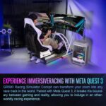 Thermaltake GR500 Racing Cockpit Aluminium Steel Frame Fibreglass Seat RGB White for Logitech Fanatec Thrustmaster