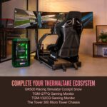 Thermaltake GR500 Racing Cockpit Aluminium Steel Frame Fibreglass Seat RGB White for Logitech Fanatec Thrustmaster