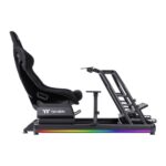 Thermaltake GR500 Racing Simulator Cockpit Aluminium Frame Adjustable Bucket Seat RGB Compatible Logitech Fanatec Thrustmaster Black