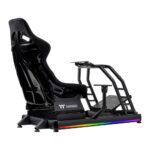 Thermaltake GR500 Racing Simulator Cockpit Aluminium Frame Adjustable Bucket Seat RGB Compatible Logitech Fanatec Thrustmaster Black