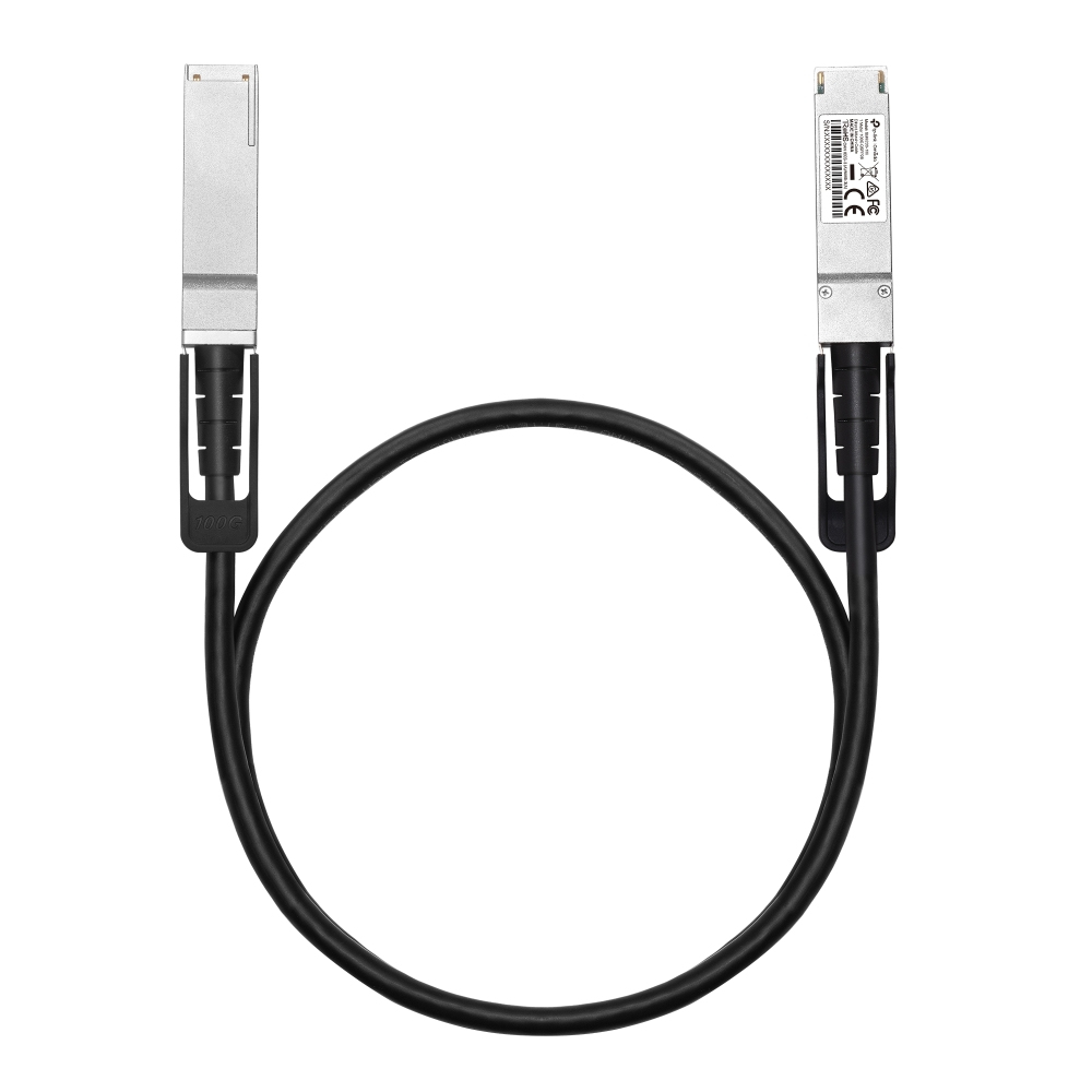 TP-Link Omada SM9220-1M Passive QSFP28 Twinax Cable 1 m 100 Gbit/s Black TP-Link Omada SM9220-1M Passive QSFP28 Twinax Cable 1 m 100 Gbit/s Black