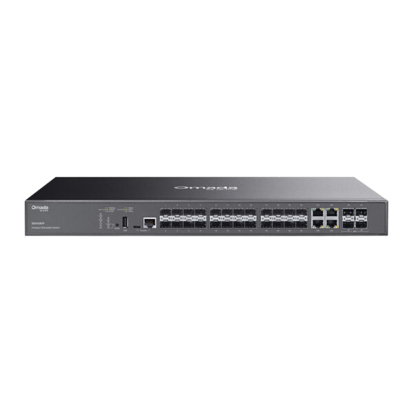 TP-Link SG5428XF Managed L3 Network Switch 20x Gigabit SFP 4x 10Gbps SFP+ 4x Combo Ports Black