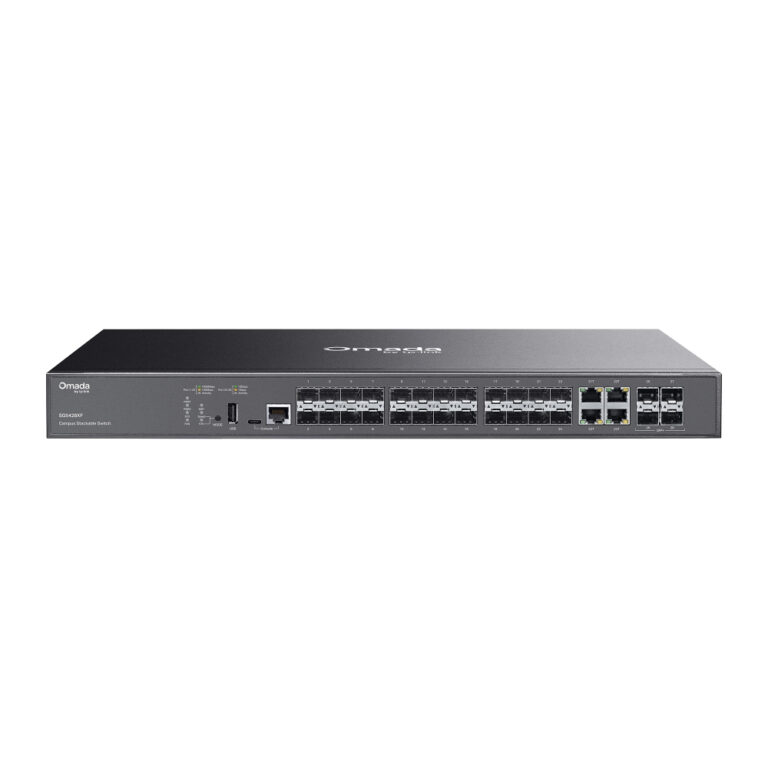 TP-Link SG5428XF Managed L3 Network Switch 20x Gigabit SFP 4x 10Gbps SFP+ 4x Combo Ports Black