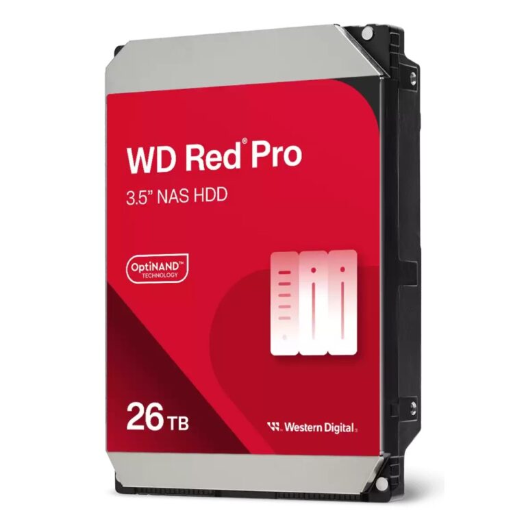 Western Digital Red Pro Internal Hard Drive 26 TB 3.5" Serial ATA III 7200 RPM 512 MB Cache for NAS