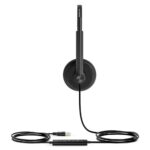 Yealink UH34 Lite Dual UC Wired USB Headset with Noise Cancelling Boom Microphone and In-line Controls Black