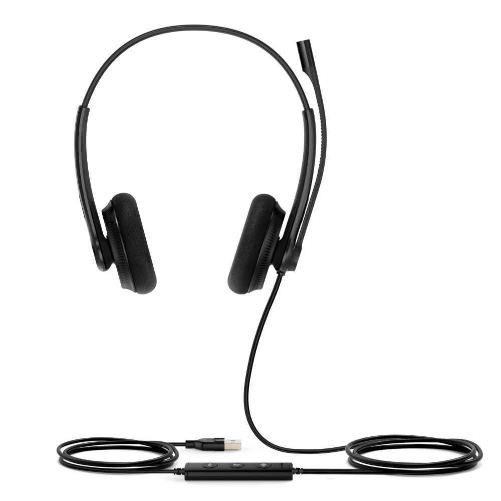 Yealink UH34 Lite Dual UC Wired USB Headset with Noise Cancelling Boom Microphone and In-line Controls Black Yealink UH34 Lite Dual UC Wired USB Headset with Noise Cancelling Boom Microphone and In-line Controls Black