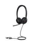 Yealink UH35 Wired USB-C and USB-A Headset Dual Microphone Passive Noise Cancelling Optimised for Teams Black