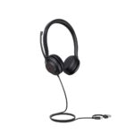 Yealink UH35 Wired USB-C and USB-A Headset Dual Microphone Passive Noise Cancelling Optimised for Teams Black