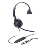 Yealink UH42 Mono Wired USB-C/A Headset with Boom Mic and Noise Cancelling Black