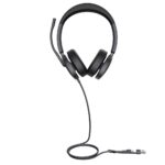 Yealink UH48 Dual UC Wired USB Type-C/A Headset with Hybrid Active Noise Cancelling and Boom Microphone Black