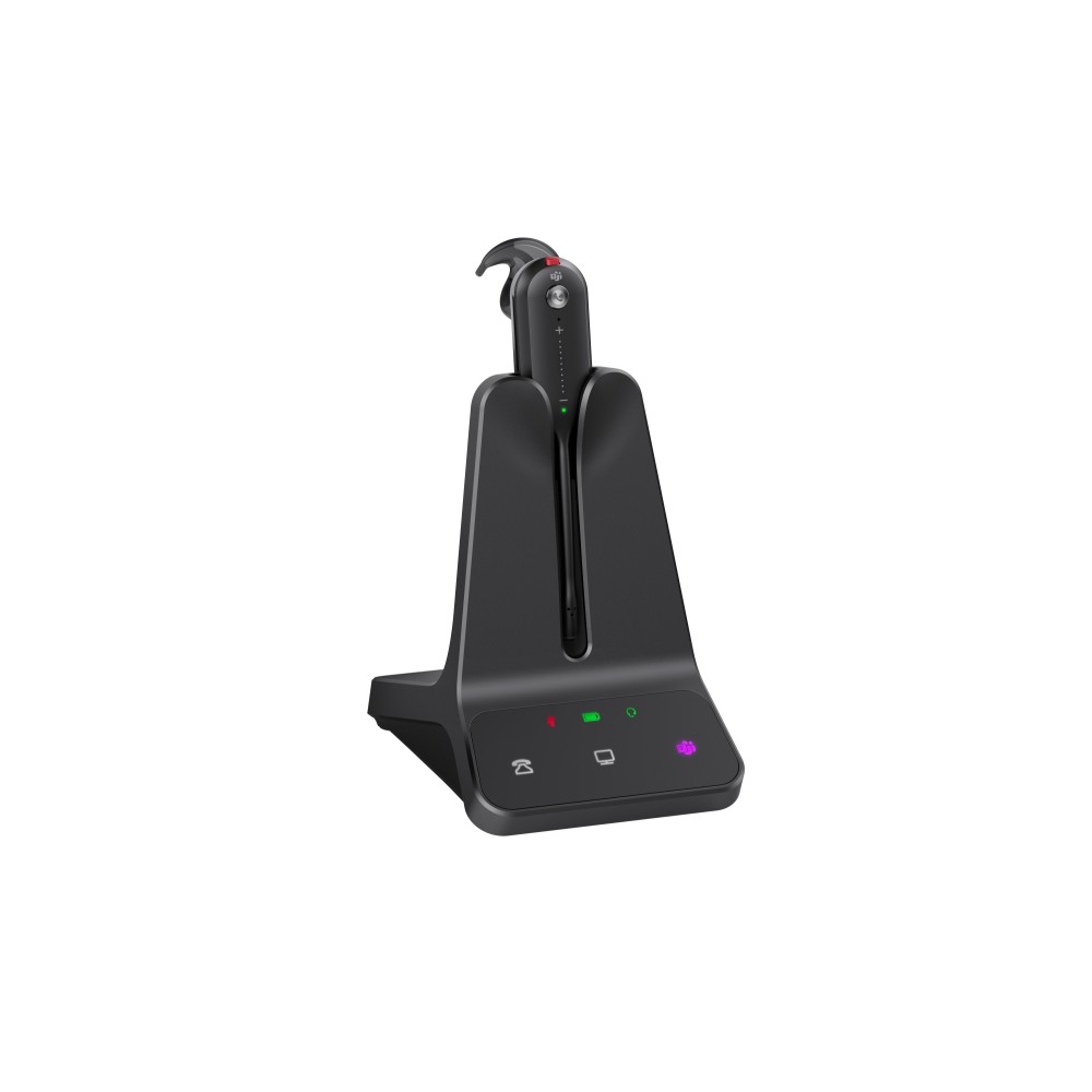 Yealink WH63 E2 Teams Wireless Headset Boom Microphone Monaural Ear-hook Black Yealink WH63 E2 Teams Wireless Headset Boom Microphone Monaural Ear-hook Black