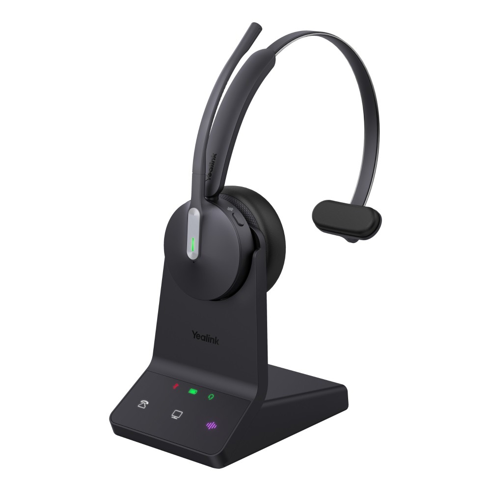 Yealink WH64 Mono UC Headset Wireless DECT Bluetooth 5.2 USB-C Boom Microphone Black Yealink WH64 Mono UC Headset Wireless DECT Bluetooth 5.2 USB-C Boom Microphone Black