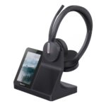 Yealink WH64 Workstation Dual Headset Wireless DECT Bluetooth 5.3 USB-C Boom Mic Black