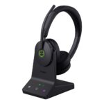 Yealink WH68 UC Headset Wired Wireless Bluetooth 5.3 USB Type-C Active Noise Cancelling Boom Microphone Black