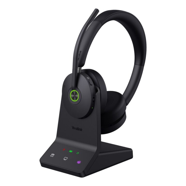 Yealink WH68 UC Headset Wired Wireless Bluetooth 5.3 USB Type-C Active Noise Cancelling Boom Microphone Black