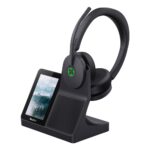 Yealink WH68 Workstation Wireless Headset DECT Bluetooth 5.3 Active Noise Cancelling Boom Microphone Black