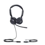 Yealink YHS36 E2 Dual Wired Headset with Boom Microphone and Noise Cancelling Black