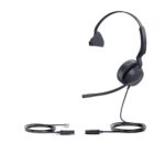 Yealink YHS36 E2 Mono Headset Wired Black with Boom Noise-canceling Microphone for Office Call Centre